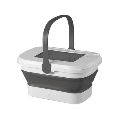 Produktbild von Faltbarer Picknick-Camping-Aufbewahrungskorb mit grosser Kapazitaet fuer den Aussenbereich, Grillen, Angeln, Getraenke und Obst, Aufbewahrungsbox, tragbarer Fruehlingsausflug, Handeimer