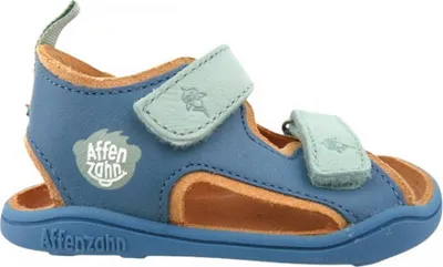 Produktbild von Affenzahn Sandal Leather Airy Hai blau kombi