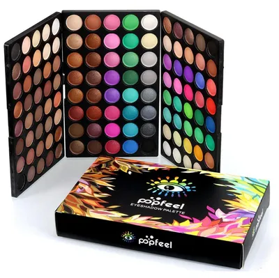 Produktbild von 120 Farben Lidschattenpalette Wasserdicht Hochpigmentiert Matte Schimmer Glitzer