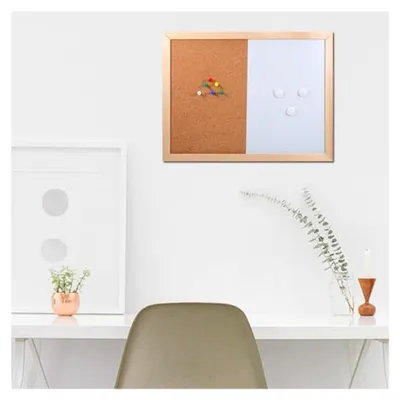 Produktbild von Wiederverwendbare Magnetische Korktafel 40 x 30 cm mit Whiteboard – Multifunktionale Pinnwand für Büro und Homeoffice