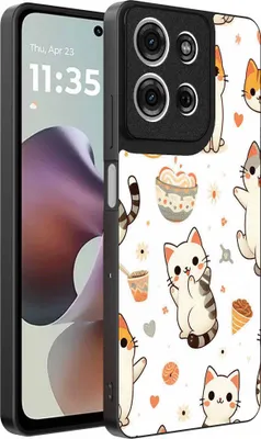 Produktbild von Geeignet für Motorola Moto G56 Telefon Fall mit Katze drucken - TPU zurück Abdeckung Fall Katze Design - Smartphonics