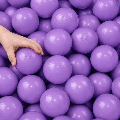 Produktbild von 50 Bälle für Bällebad 5,5cm Babybälle Plastikbälle Baby Spielbälle Lila