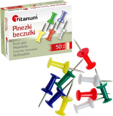 Obrázok produktu pre Farebné rovné kolíky 50 ks. Titánové