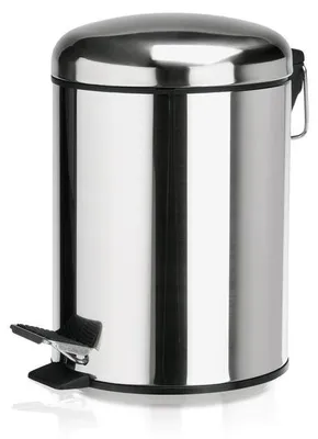 Produktbild von 4x Treteimer mit Kunststoffeinsatz, Ø 20 cm, 5 ltr., Edelstahl