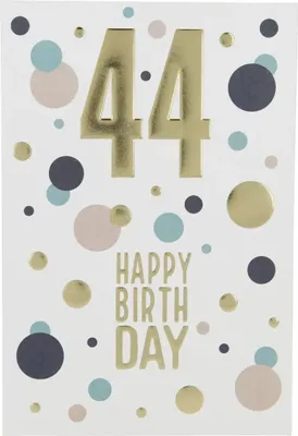 Produktbild von Depesche Zahlenkarten - Das beste Alter Sortierung : 44 Happy Birthday Zahlenkarte Sortierung: 44 Happy Birthday