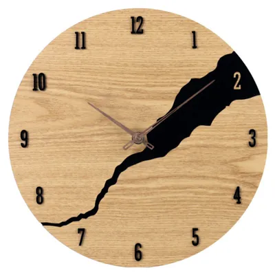Image de SensaHome Horloge murale Marrakech - Horloge ronde moderne avec chiffres - Design scandinave avec bois - Ø30 cm - Beige