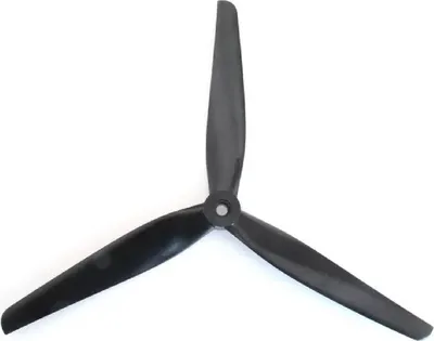 Produktbild von HQProp MacroQuad 8X4X3 8 Zoll 3-Blatt Propeller Schwarz-Glasfaser (1CW+1CCW)