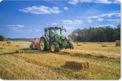 Obrázek produktu pro Podložka pod myš - Traktor - farma - seno - pole - slunce - venkov - 60x40cm - Podložka pod myš