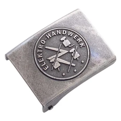 Produktbild von Koppelschloss Elektro Handwerk und Zunft – vintage - eisengrau - für 4,5 cm breite Koppelgürtel