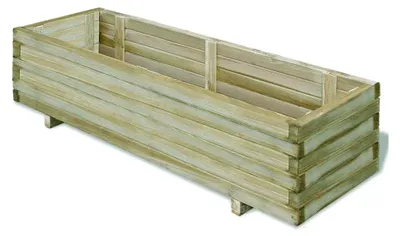 Produktbild von Hochbeet 120x40x30 cm aus Holz, rechteckig, Palettenrahmen, Hochteich, Gemüsebeet, Kräuterregal für Balkon, Blumenbeet, Kräuterspirale, Tomatenbeet, Pflanzhochbeet