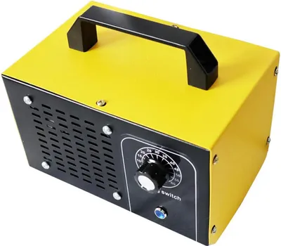 Obrázek produktu pro Ozonový generátor a čistička vzduchu – přenosný ozonizátor – výkon 60 g/h – příkon 120 W – napětí 220 V, zástrčka EU – dezinfekce, odstranění pachů a formaldehydu – žlutý
