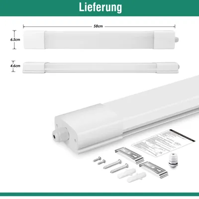 Productafbeelding van 5-delige set witte LED-strips - TR1215 - 60 cm - 30 W - 3300 lm - 4000 K - IP65