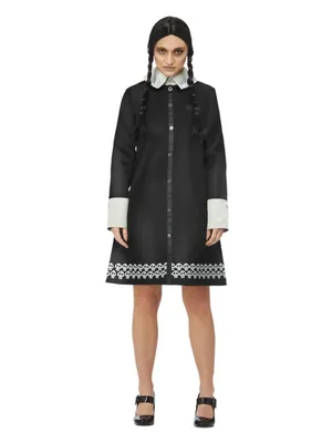 Produktbild von Wednesday Addams Family Damenkostüm