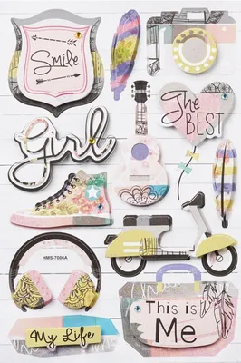 Produktbild von HobbyFun Sticker Girl, Mehrfarbig