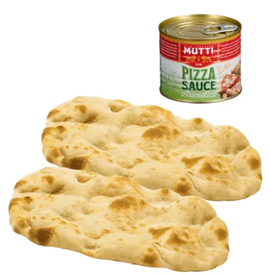 Image de Pinsa + sauce Mutti pour pizza (lot de deux) : pâte polonaise, tomates italiennes