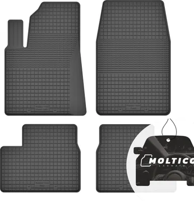 Produktbild von Gummimatten mit Rand Auto Fußmatten Gummi Automatten Passgenau 4-teilig Set - passend für Peugeot 208 I 2012-2019