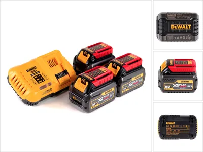 Immagine prodotto di DeWalt XR FLEXVOLT Starter Set T3 - Caricabatterie DCB 118 + 3x Batterie da 6,0 Ah