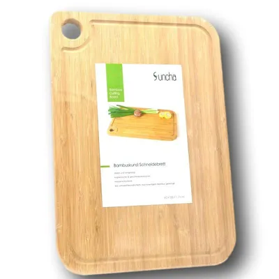 Produktbild von SC Bambuskunst Schneidebrett m. Saftrille 400×280×17mm