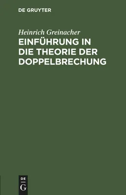 Produktbild von Einführung in die Theorie der Doppelbrechung