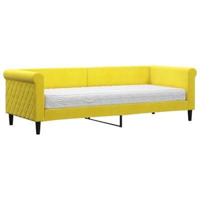 Produktbild von VidaXL 3197745, Sofabett, Gelb, Schaum, Metall, Polyester, Holz, 2290 mm, 900 mm
