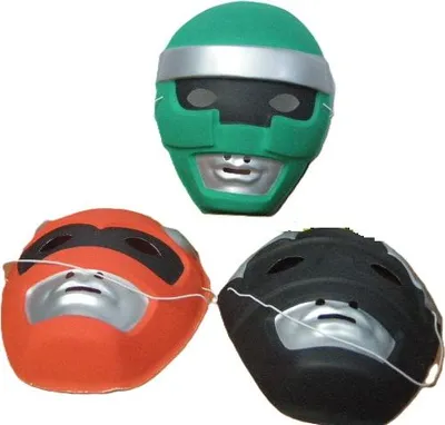 Image de masque de guerrier en plastique 10 pcs