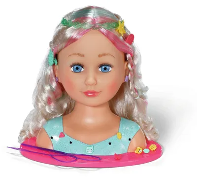 Zdjęcie produktu dla BABY born Styling Marker & Accessories, Głowa lalki do makijażu/stylizacji, Damski, 3 lat(a), Chłopak, dziewczyna, Wielobarwny