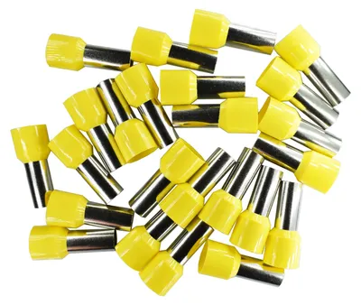 Produktbild von Aderendhülsen 25mm² (gelb), isoliert, 25 Stück