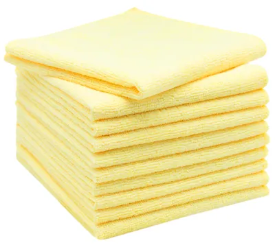 Mikrofasertücher 10er Set, 32x32 cm, 270 g/m², gelb