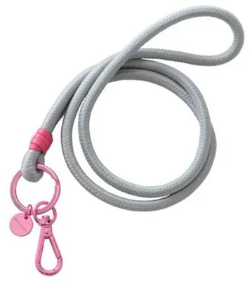 Obrázek produktu pro Gift Company Metropolitan Neo Lanyard, s karabinou, šňůrka na krk, přívěsek na klíče, šedá / růžová, 73074