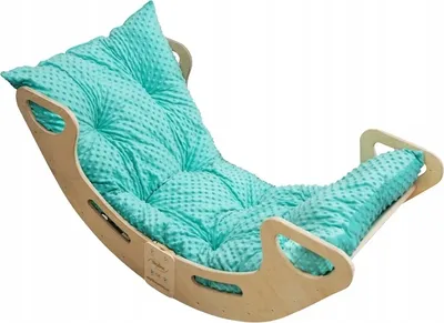 Produktbild von Skyline Holz Kletterbogen Klettergerüste Kletterdreieck Baby Kletterwippe Holzbogen für Kinder Montessori Lack Klappbar, mod.A, 110x51x48cm, Minze