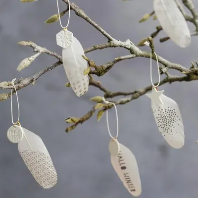 Produktbild von Weihnachtszauber. Federornament Hallo Winter