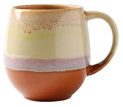 Obrázek produktu pro Kávová šálka z keramiky, objem 500 ml, velikost XXL, s uchem, vhodná do mikrovlnné trouby a myčky