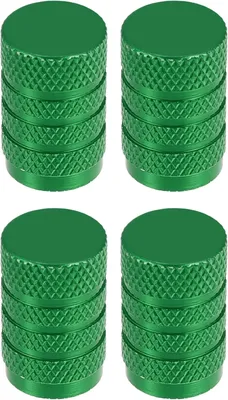 Imagen del producto de Tapa de ventilación de aleación de aluminio, color verde, 17 mm, protector para válvulas
