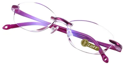 Immagine prodotto di Omgoods - Occhiali da lettura HD senza montatura, con filtro anti-luce blu e trattamento diamantato