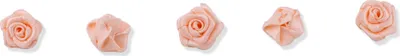 Produktbild von Satinrosen 15mm zum Basteln & Aufnähen 20 Stück Apricot