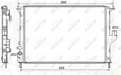 Obrázek produktu pro Kühler, Motorkühlung NRF 53118A