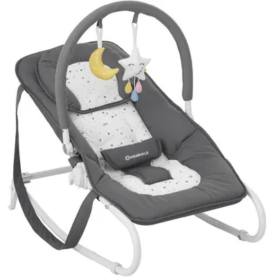Produktbild von Badabulle Babywippe Easy Moonlight - mit integrierter Kopfstütze, 5-fach verstellbarer Rückenlehne, Spielbogen - B012012