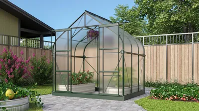 Produktbild von Vitavia Gewächshaus "Dione 5000" inkl. Stahlfundamentrahmen smaragd grün 5 m² 4 mm HKP