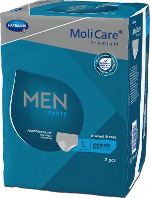 Zdjęcie produktu dla Hartmann Premium Men Pants 7 Gotas Pañal Masculino Talla L 7 Unidades Molicare