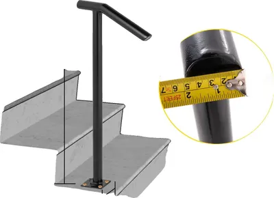 Immagine prodotto di Corrimano in ferro, struttura robusta, installazione versatile, tipo C 1-2 gradini
