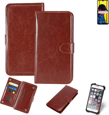 Produktbild von K-S-Trade 360° Hülle kompatibel mit Huawei nova Lite 3 braun Kunstleder Case BookCase WalletCase Kunstlederederhülle Handyhülle, Rundumschutz