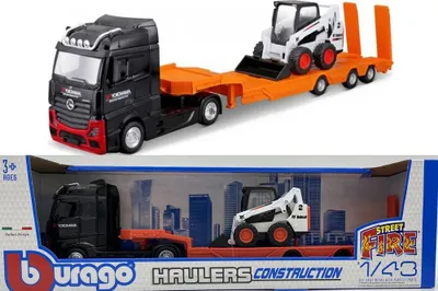 Produktbild von Mercedes Benz Actros Gigaspace LKW-Lader Bobcat Bburago 1:43 32313