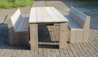 Produktbild von Gartenmöbel-Set Texel, Tisch 250 x 100 + 2 Bänke