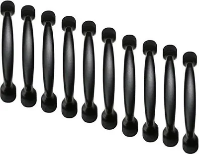 Image de Poignée noire 96MM en alliage d'aluminium - Lot de 20 poignées de meubles pour tiroir de cuisine