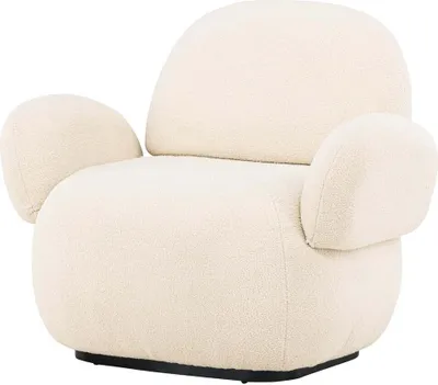 Produktbild von FURNLUX Sessel Sevilla Beige Und Schwarz 105cm / Hauptfarbe: Beige / Abmessungen: 105 x 84 x 87 cm