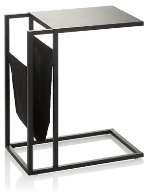 Immagine prodotto di Tavolino 46x28,4x56,6 cm con Tasca in Metallo Nero