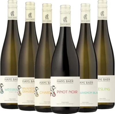 Produktbild von 6er Kennenlernpaket - Weine von Hans Baer