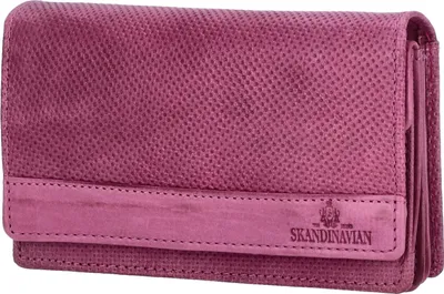 Produktbild von The Skandinavian Brand Damen Leder Geldbörse Quer Purple