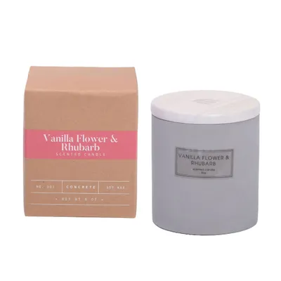 Produktbild von houseproud Concrete Candle (Vanilla Flower & Rhubarb)