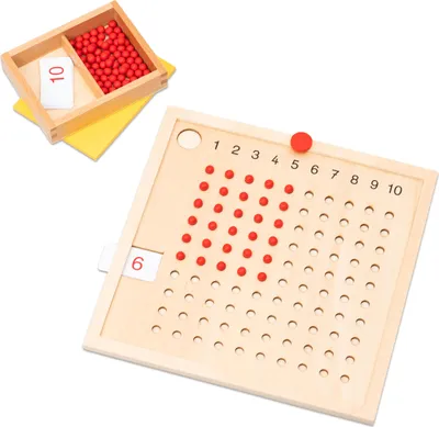 Produktbild von Betzold Kleines Multiplikationsbrett, Montessori-Lernmaterial für Dyskalkulie